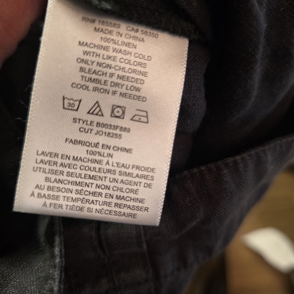 Joie Linen Button Front Pants Size 6 - Picture 4 of 5